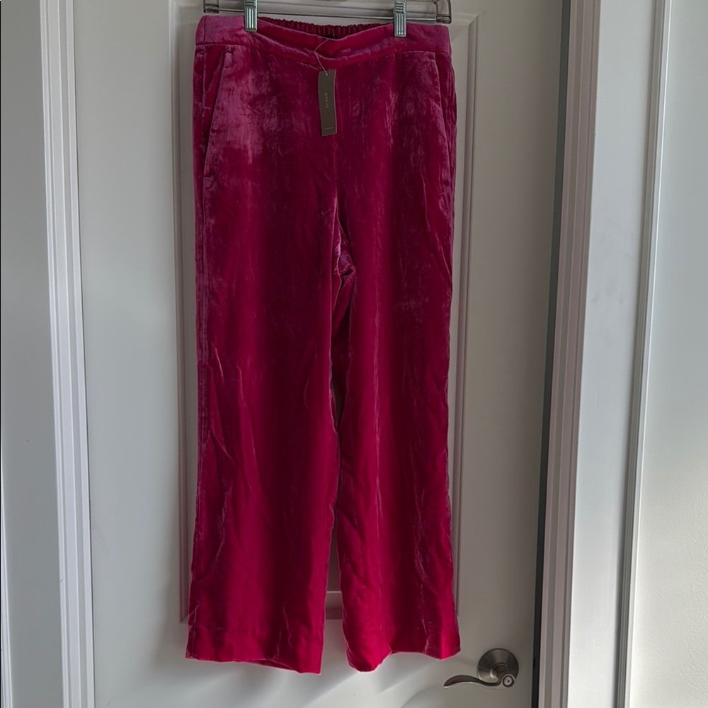 J Crew Pink Velvet Pants